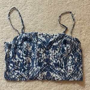 Blue Patterned Women's Top